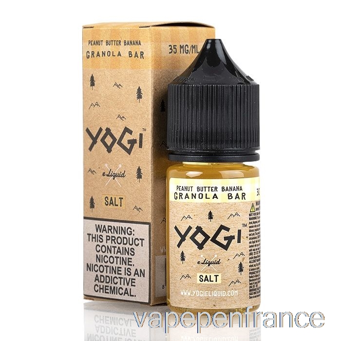 Barre Granola Banane Au Beurre De Cacahuète - E-liquide Aux Sels De Yogi - 30 Ml 50 Mg Stylo Vape